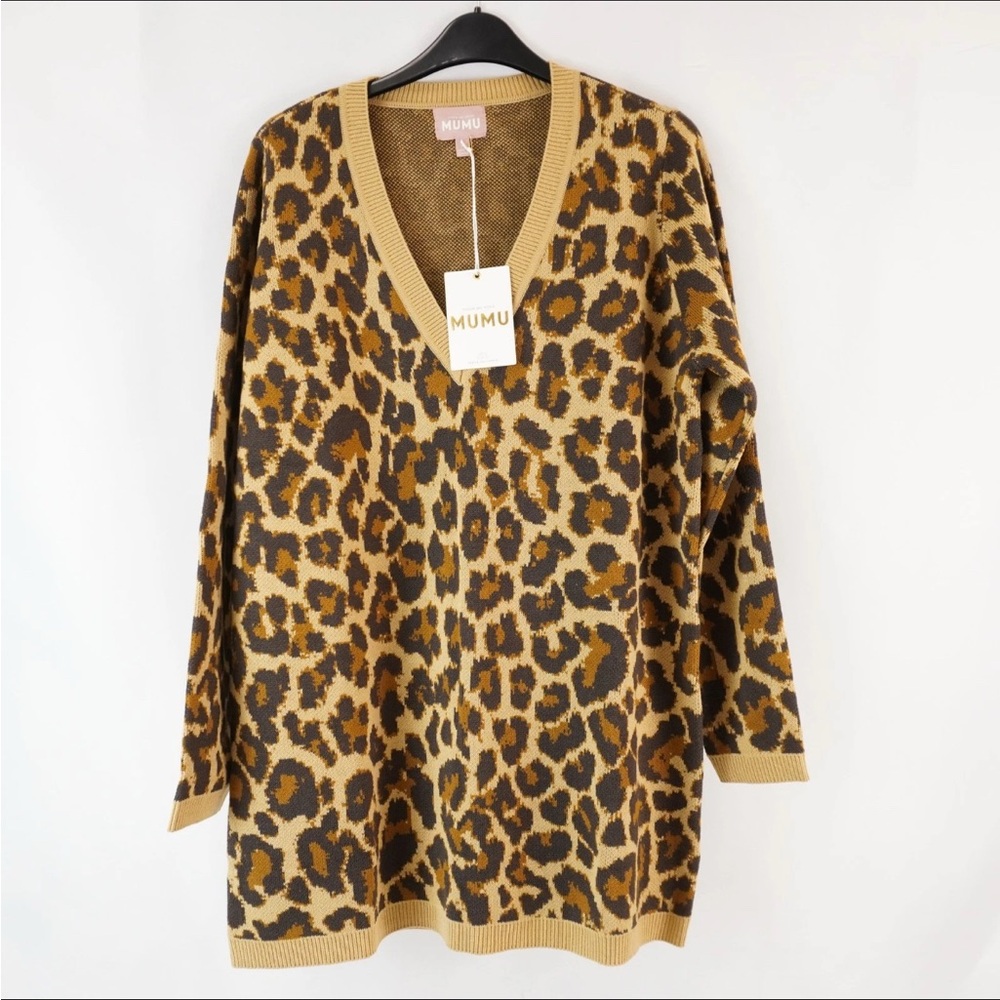 Show Me Your Mumu Hartford Sweater Dress - Leopard